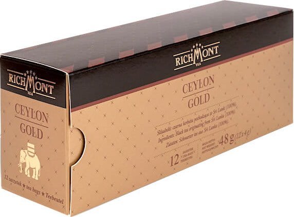 Richmont Herbata Richmont Ceylon Gold 12x4g - czarna czysta FOP - małe opakowanie