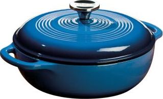 Lodge Garnek żeliwny emaliowany - niebieski 2,8L / Lodge