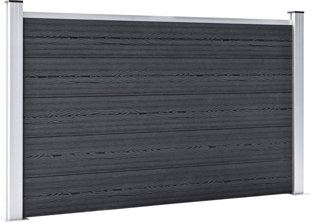 vidaXL Ogrodzenie ogrodowe WPC, 180x105 cm, szare