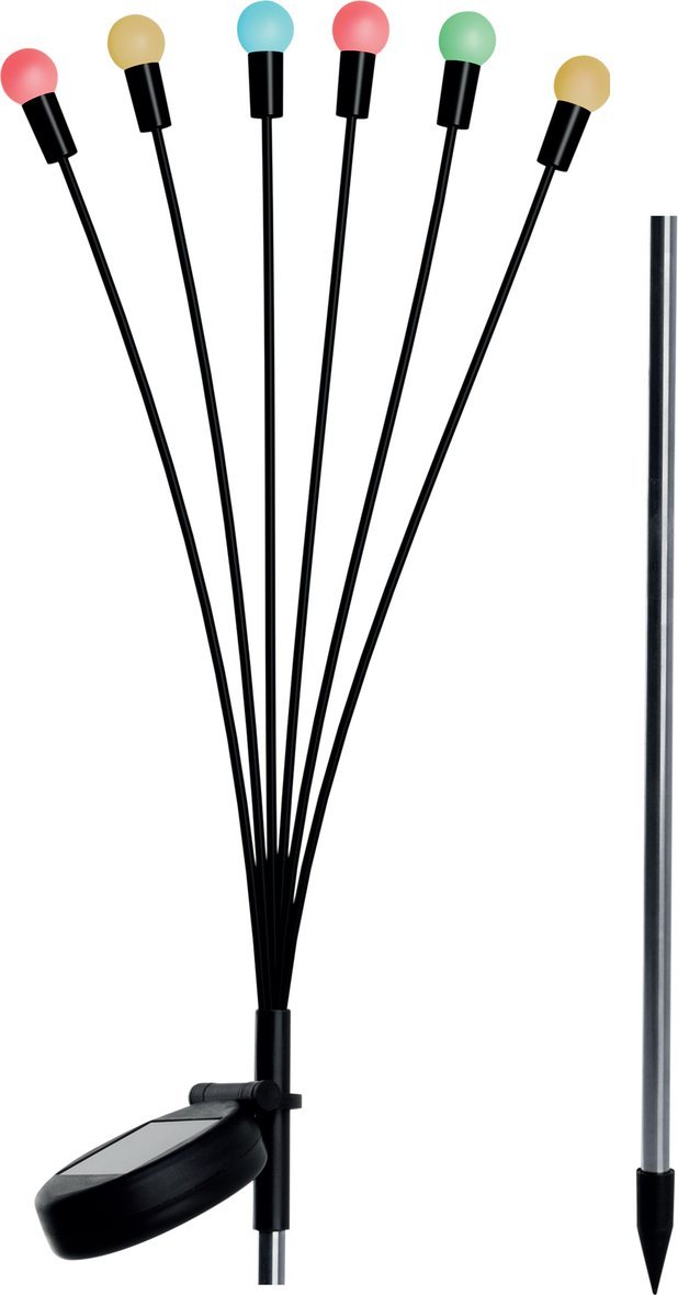 Saska Garden LAMPA SOLARNA TAŃCZĄCE NA WIETRZE KULECZKI KOLOROWE 6 LED 72CM