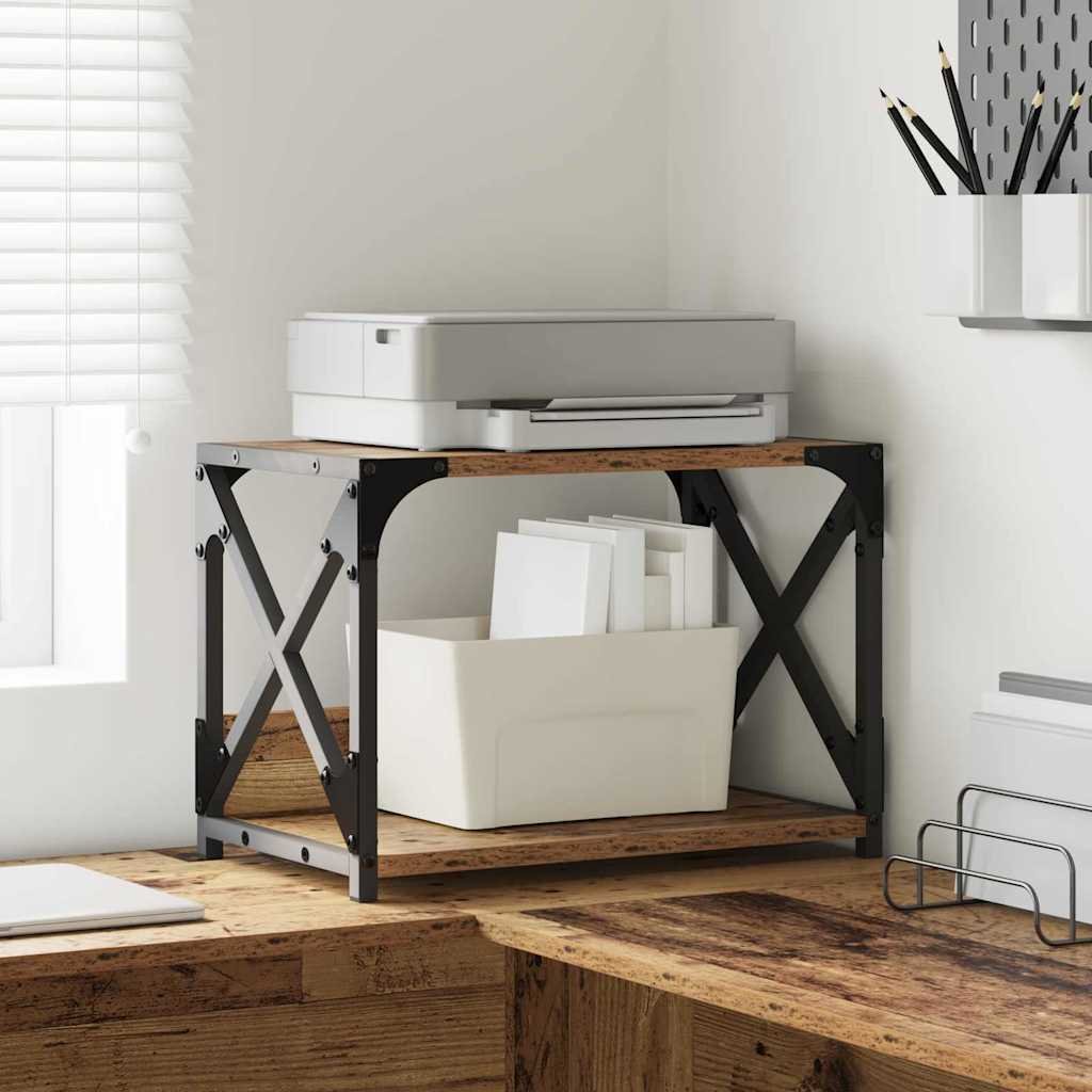 vidaXL Stojak na drukarkę Stare drewno 44 x 26 x 31,5 cm