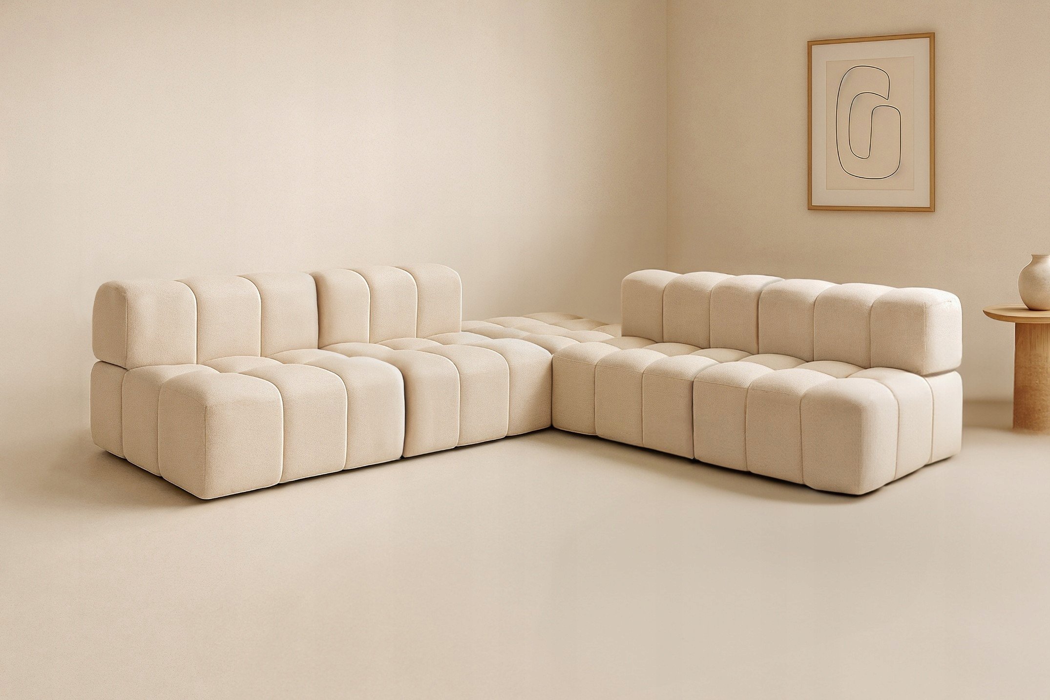 PIKOWANY NAROŻNIK MODUŁOWY 280x282 cm ROGÓWKA DO SALONU CLIXI BOUCKLE