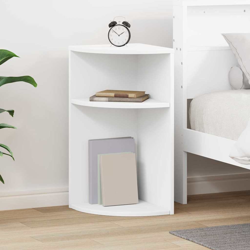 vidaXL Stolik końcowy Biały 29,6 x 29,6 x 60 cm