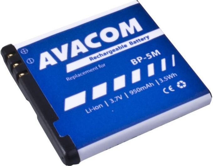 Bateria Avacom do telefonu komórkowego Nokia N81, 6500 Slide Li-Ion 3,7V 950mAh (GSNO-BP5M-S950A)