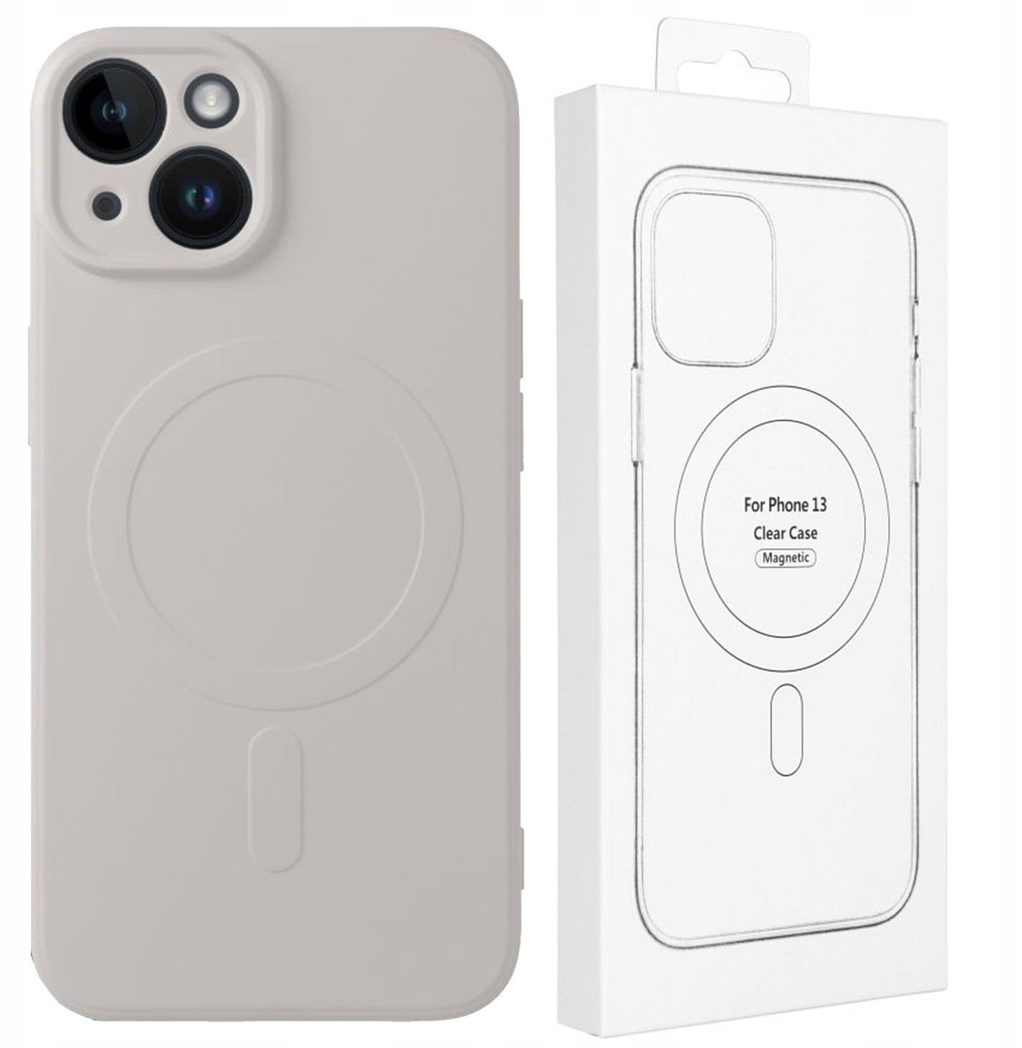 Futerał SILICONE MAG COVER kompatybilny z MagSafe do IPHONE 14 Pro biały