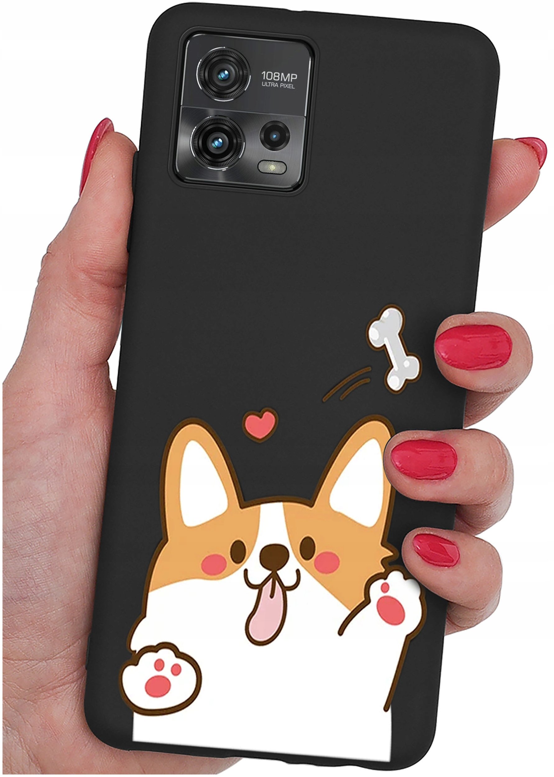 Etui do Motorola Moto G72 WZORY |SILIKONOWE MATT CASE + SZKŁO 9H