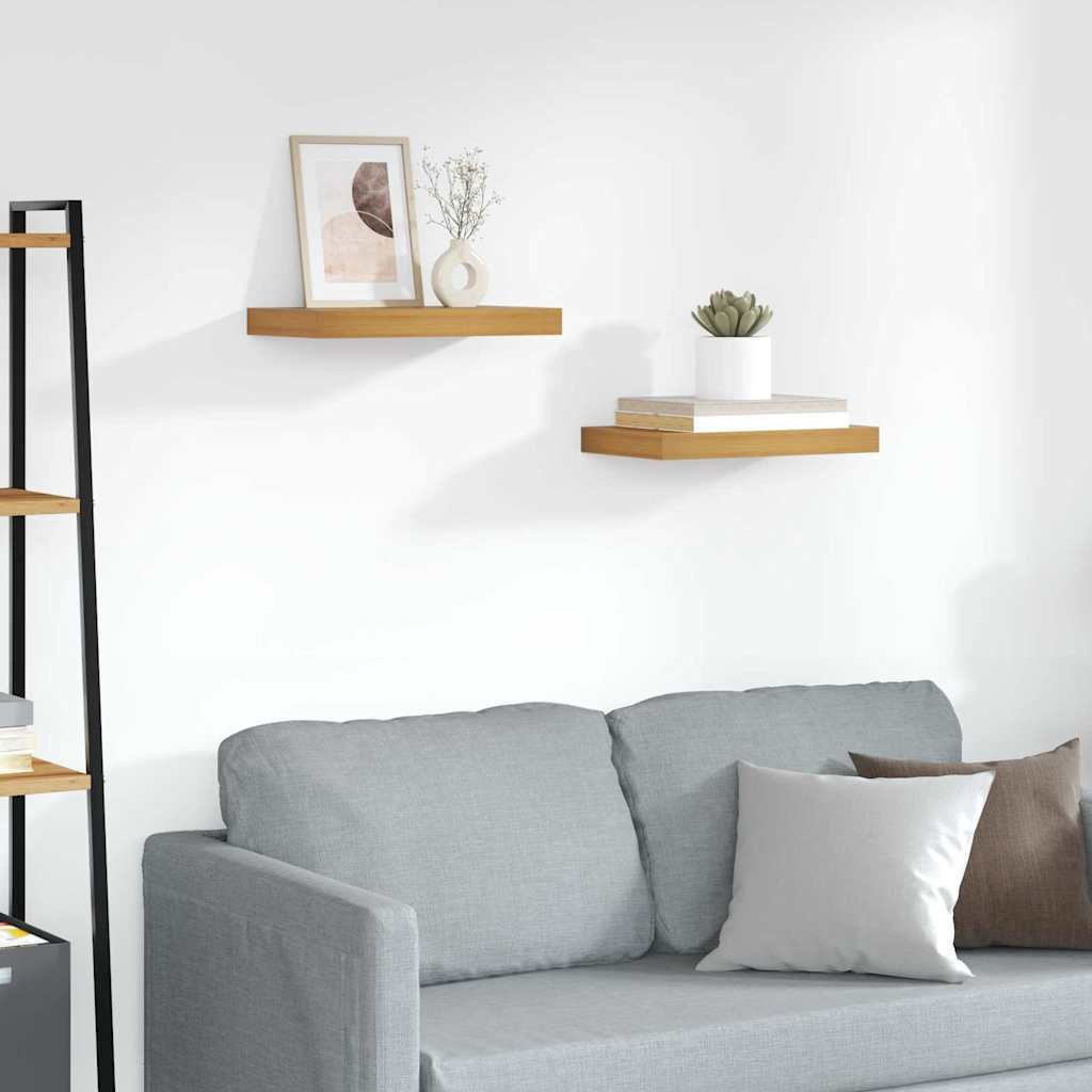 vidaXL Półki ścienne z przechowywaniem 2 pcs Brązowy 40 x 23,5 x 4 cm