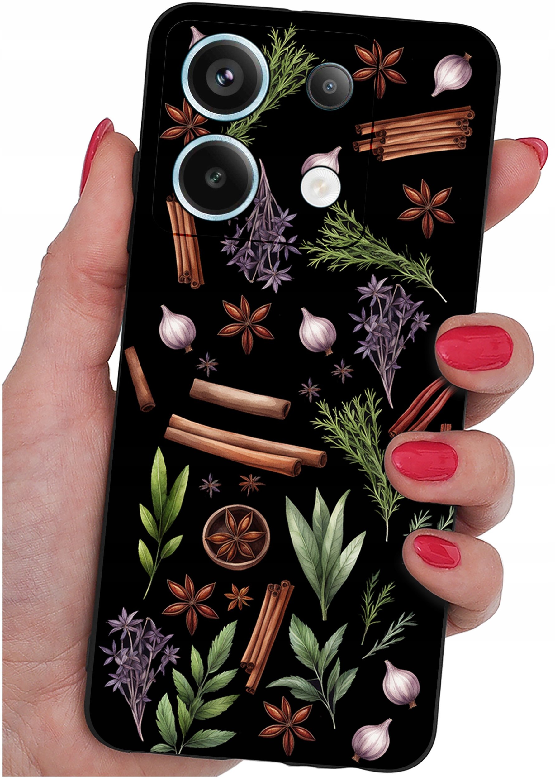 ETUI do Xiaomi Redmi Note 13 Pro 5G WZORY |SILIKONOWE MATT CASE +SZKŁO 9H