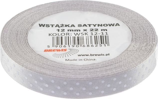 BREWIS Wstążka satynowa BREWIS kropki 12mm x 22m kolor 11 Brewis