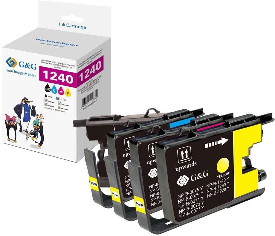 Tusz G&G Tusz do drukarki zestaw 4 szt. Brother LC-1240VALBP