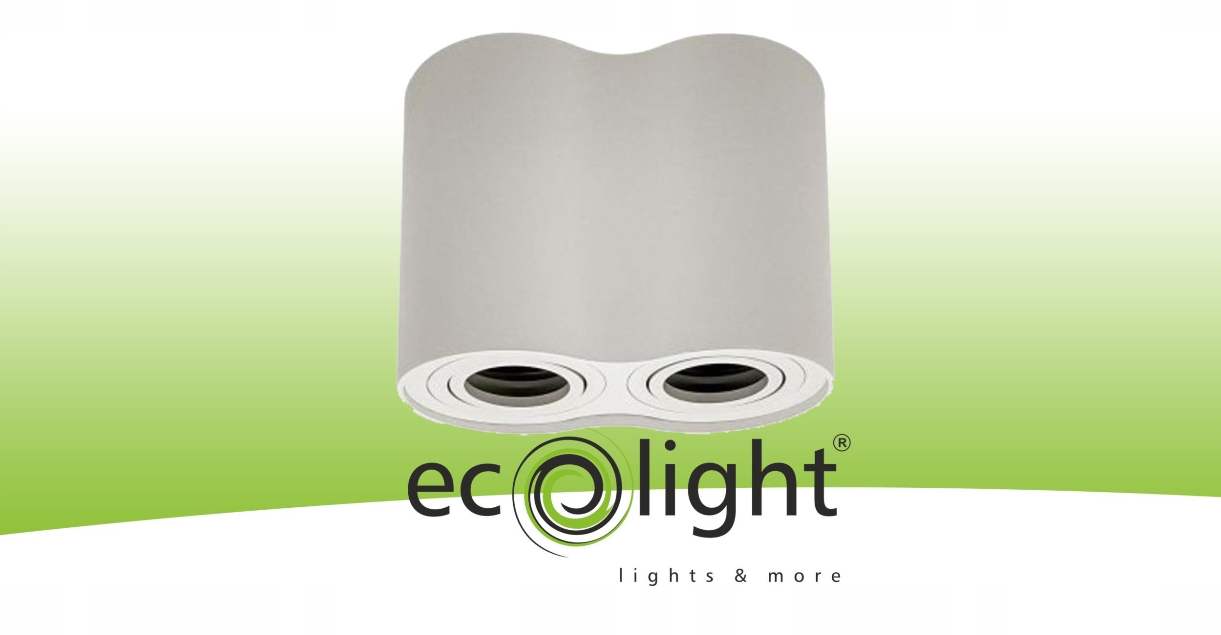 Oprawa Halogenowa GU10 Natynkowa Biała Podwójna Okrągła OHN-21B