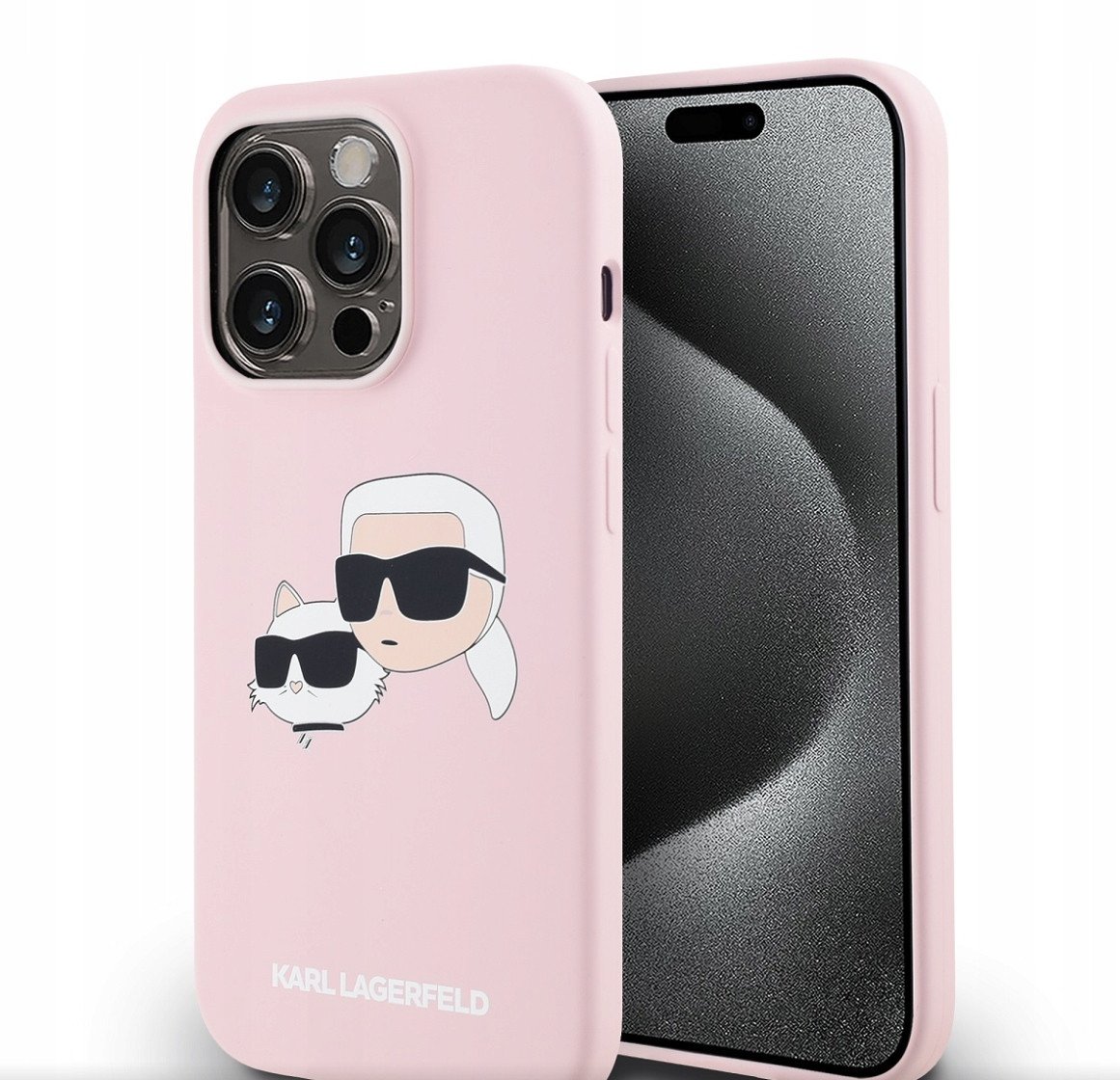Karl Lagerfeld Liquid Silicone Double Heads Magsafe Case For Iphone 14 Pro Max Róż