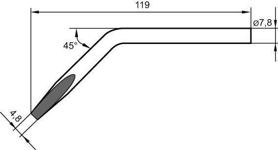 Ersa Grot lutowniczy, dłutowy, wygięty 0082JD Ersa
