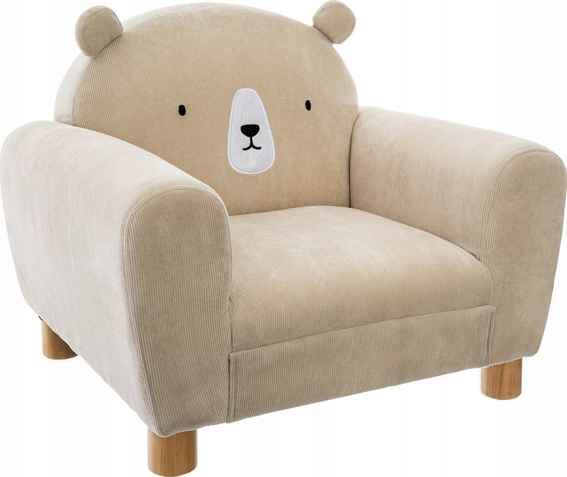 Atmosphera Fotel dla dzieci z oparciem MIŚ, beżowy