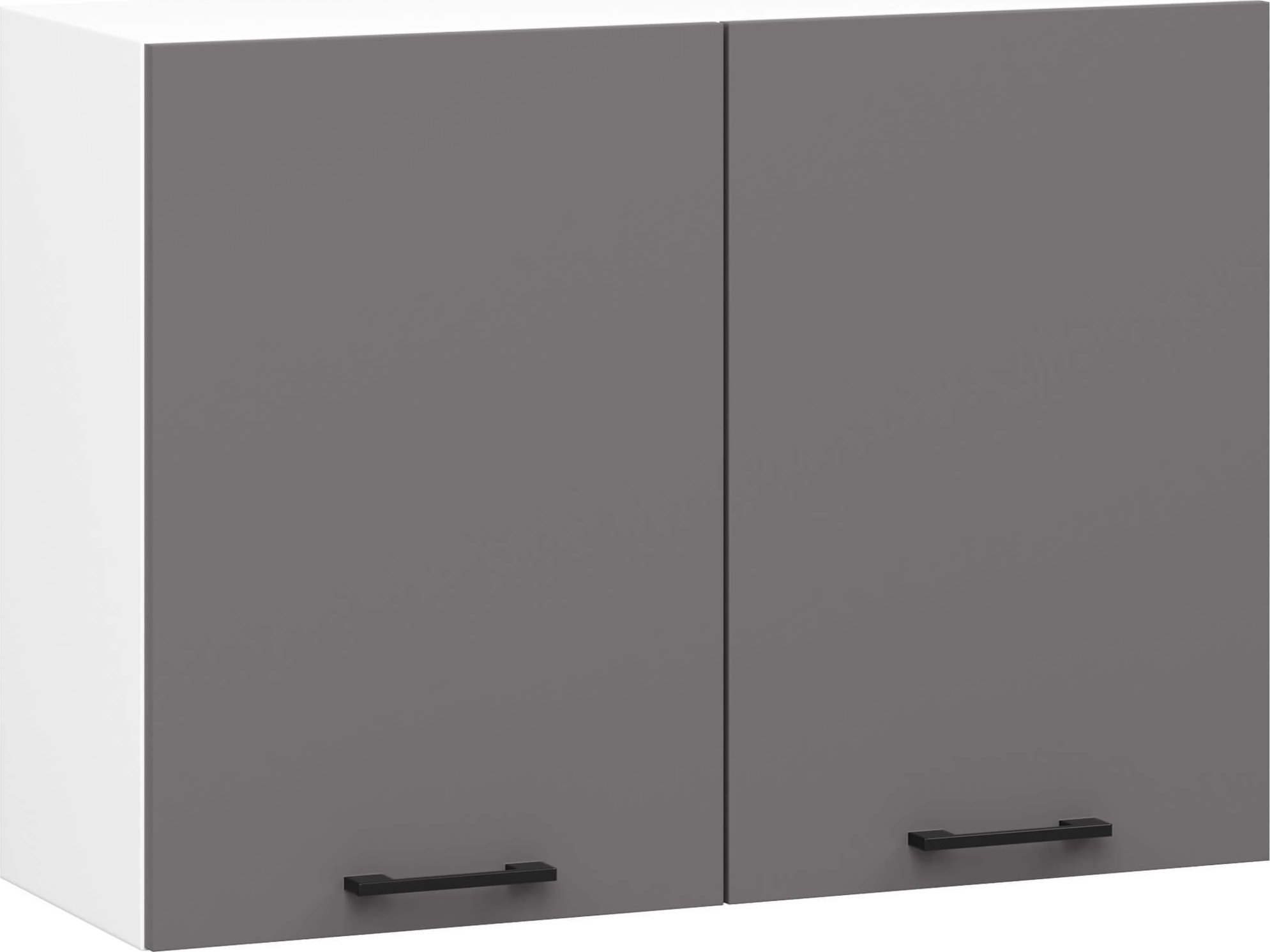 WISZĄCA SZAFKA KUCHENNA OLIWIA W 80cm BIAŁA / GRAFIT SZARY