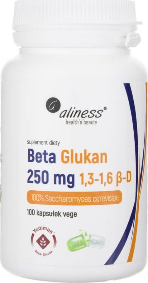 Aliness Aliness Beta Glukan Yestimun 1,3-1,6 -D 250 mg - 100 kapsułek