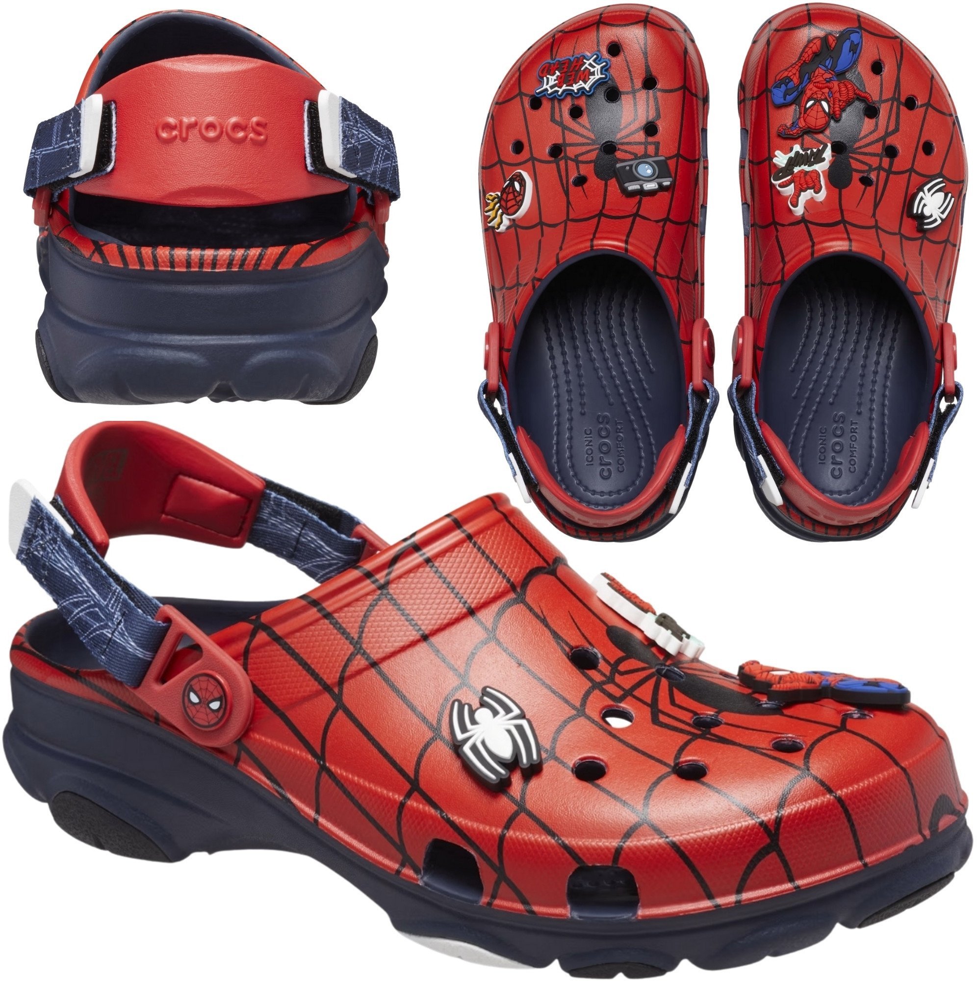 Crocs Team Spiderman All Terain Kids Clog 208786-410 Czerwone 34/35
