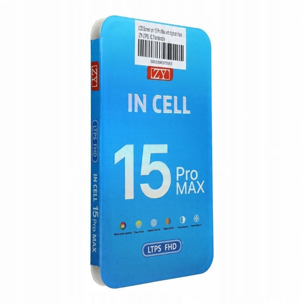 Wyświetlacz do iPhone 15 Pro Max z ekranem dotykowym czarnym (ZY-LTPS) IC Transferable