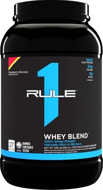 Rule One Rule One - R1 Whey Blend, Strawberry Banana, Proszek, 905g