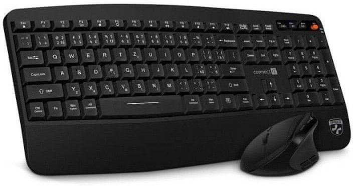 Klawiatura + mysz Connect IT CONNECT IT Zestaw Klawiatura+mysz FOR HEALTH Combo bezprzewodowa czarny