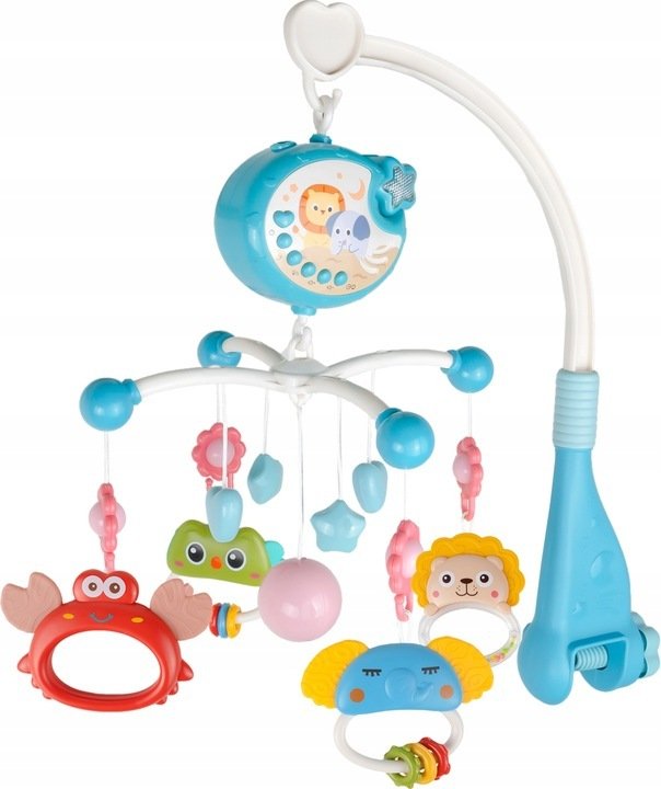 Karuzelka do łóżeczka z pozytywką projektorem pilot timer 360 obrotowa