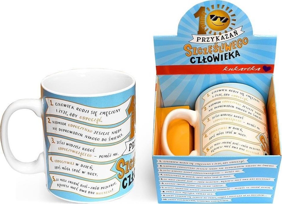 Kubek Gigant G 058 10 Przykazań Szczęśliwego Człow