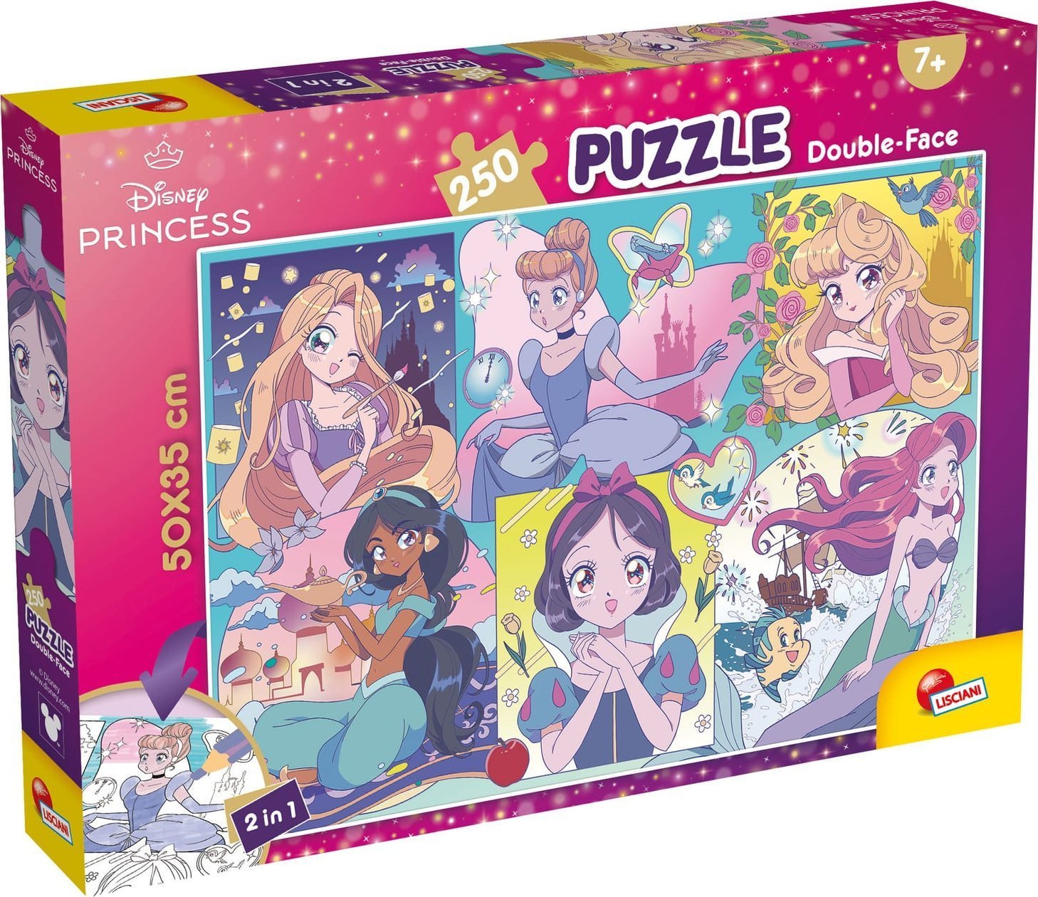 LISCIANI DISNEY PUZZLE DF PLUS 250 PRINCESS MANGA