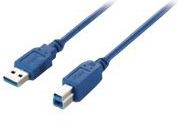 Kabel USB Equip USB-A - USB-B 3 m Niebieski (128293)