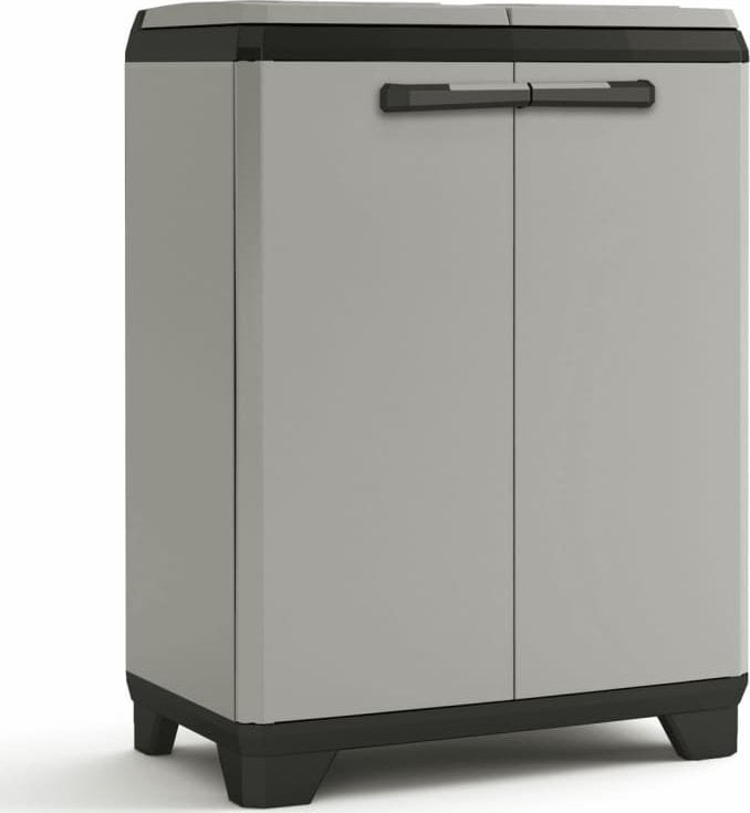 Szafa ogrodowa Keter Szafka do segregacji śmieci Planet szaro-czarna