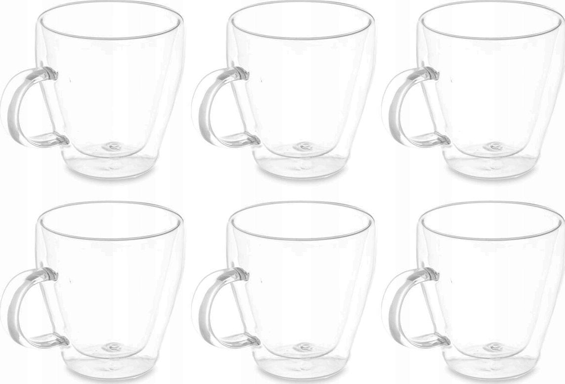 Vivalto Zestaw kubków z podwójnym dnem i ściankami, 6 sztuk, 270 ml