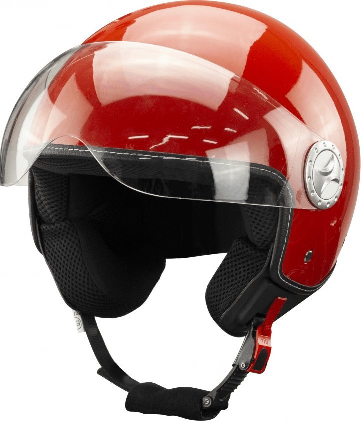 Bili Bike Kask na skuter motocyklowy otwarty BB 592 M czerwony