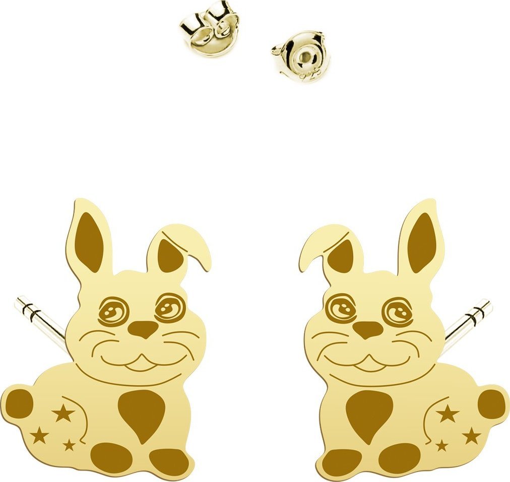 Radziszewska Jewellery Kolczyki Pozłacane Króliczki