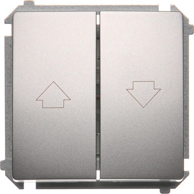 Kontakt-Simon Przycisk żaluzjowy Simon Basic 10A 250V srebrny mat (BMZ1.01/43)