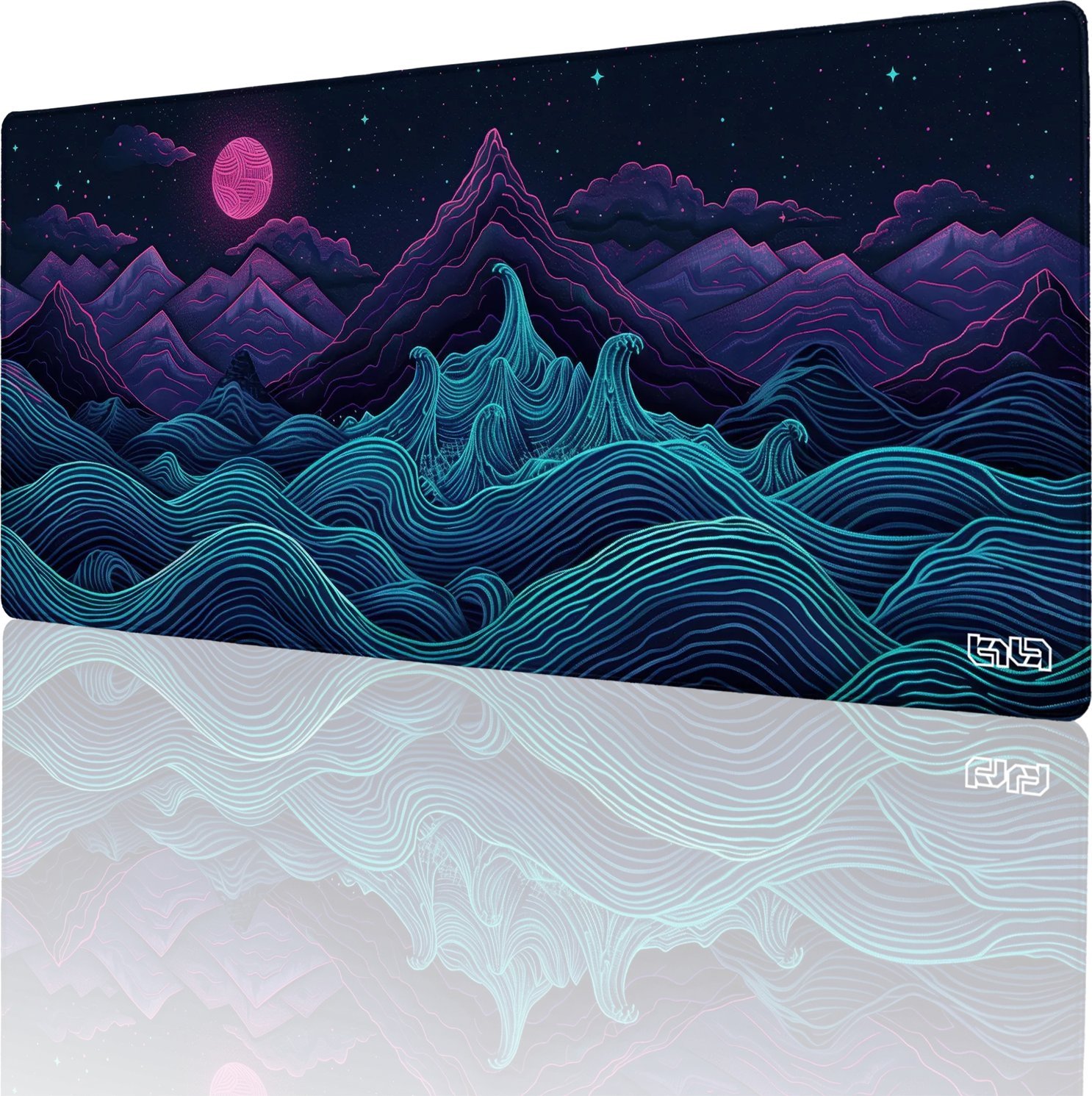 Podkładka Tilt PODKŁADKA POD MYSZKĘ XXL Retrowave Mountains 90x40 TILT Dla gracza Duża