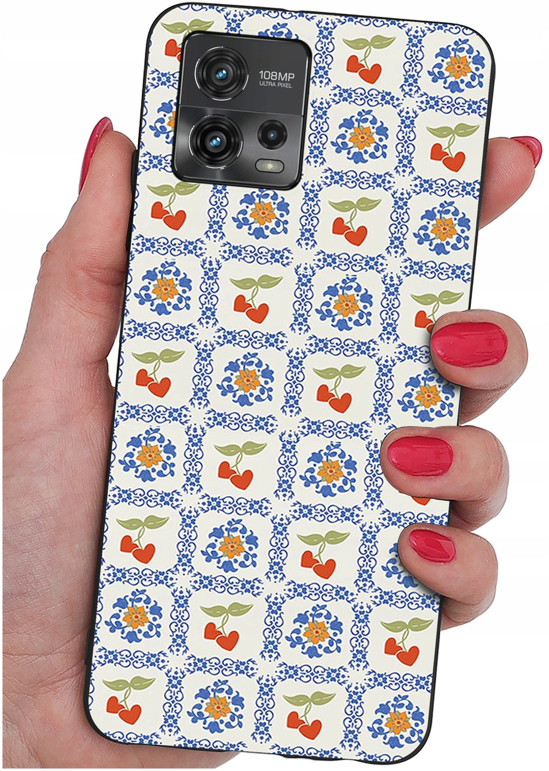 Etui do Motorola Moto G72 WZORY |SILIKONOWE MATT CASE + SZKŁO 9H