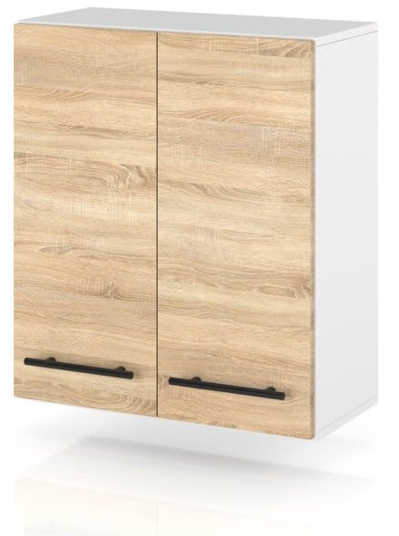 szafka kuchenna wisząca modułowa drewniana z uchwytami 60cm spremium sonoma