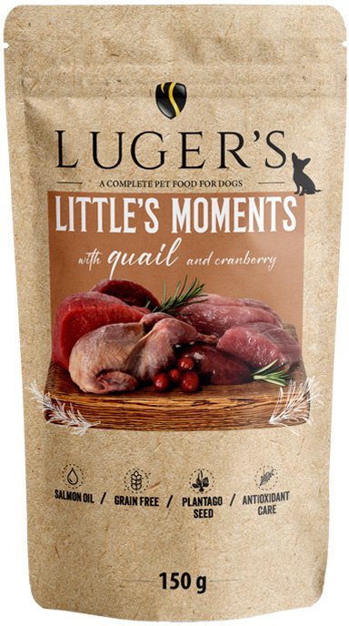 Karma mokra dla psów małych ras Luger's Little's Moments z przepiórką i żurawiną 150 g
