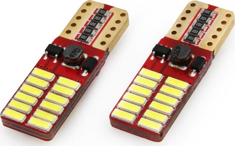 AMiO Żarówki LED AMIO W5W T10 24xSMD 4014 (canbus)