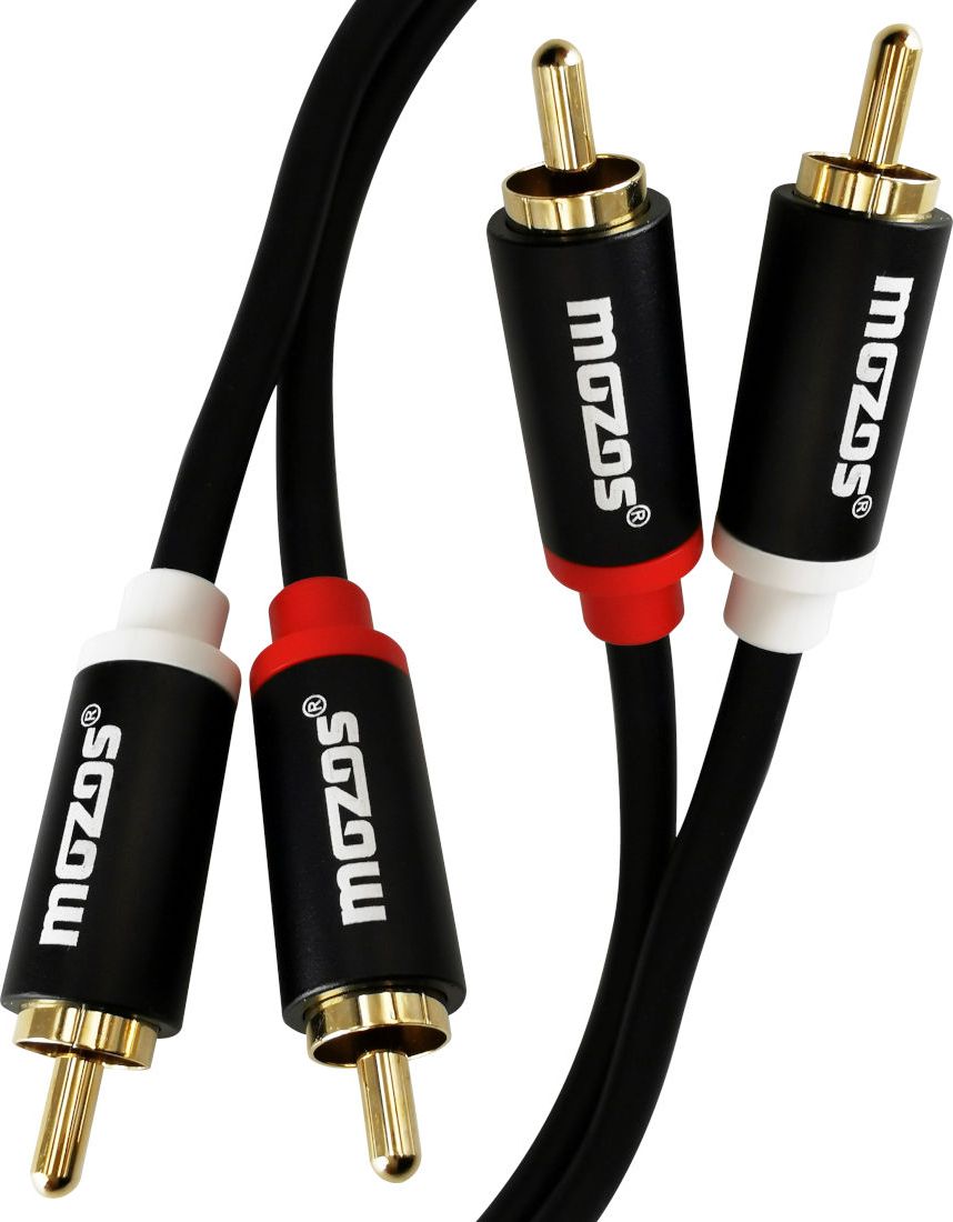 Kabel Mozos RCA (Cinch) x2 - RCA (Cinch) x2 1m czarny (MCABLE-2R2R)