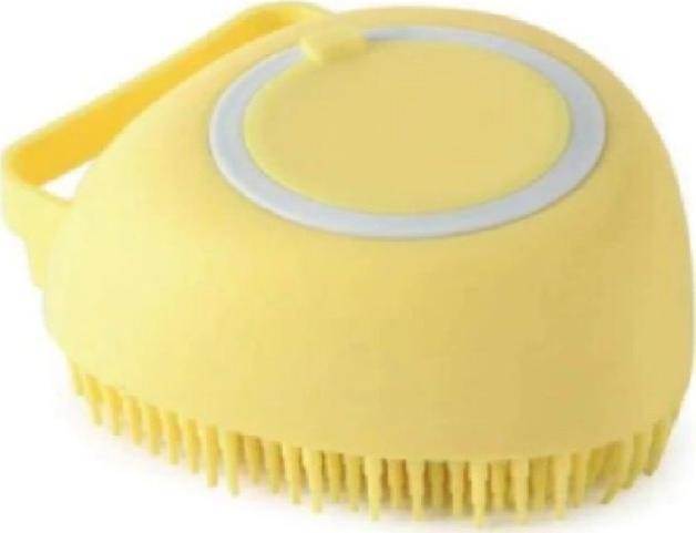 KIK Szczotka silikonowa myjka do mycia psów kotów żółt