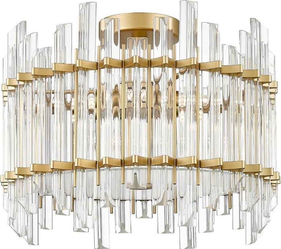 Lampa sufitowa Zumaline Sufitowa lampa glamour Alexandria crystal do holu złota