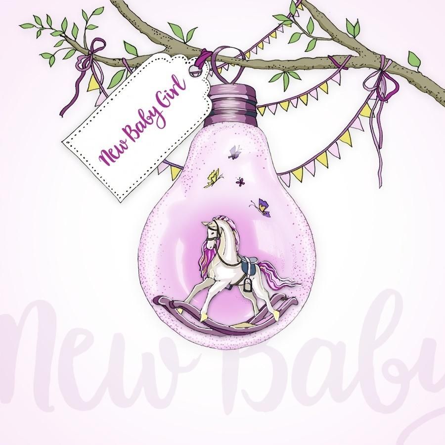 Clear Creation Karnet Swarovski kwadrat Narodziny (CL2801)