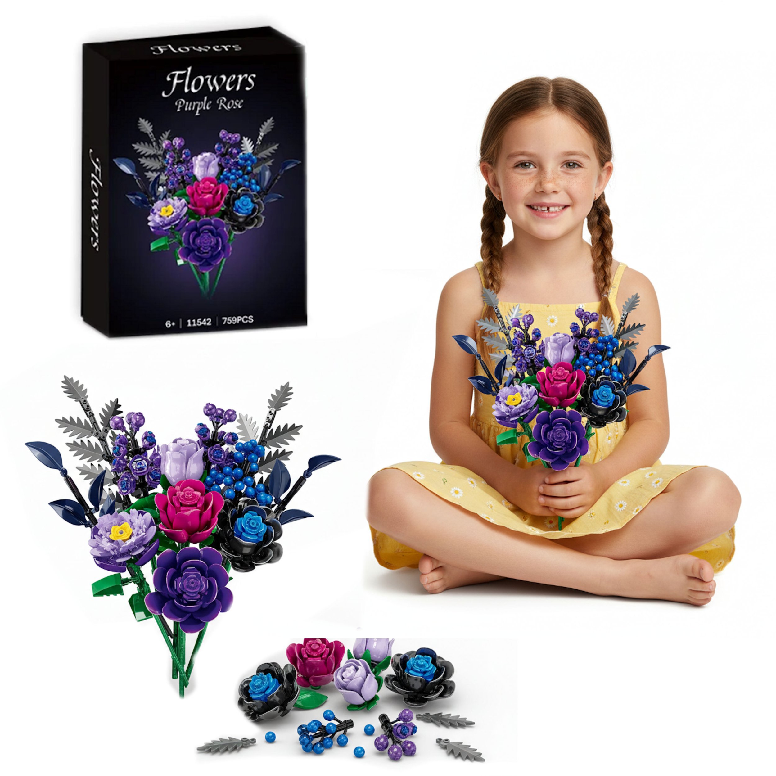 Coil klocki konstrukcyjne zestaw bukiet kwiatów 759 el. elementów g