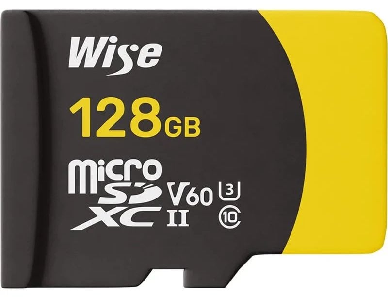 Wise microSDXC UHS-II V60 128GB R:290MBs / W:100MBs WI-MSD-S128