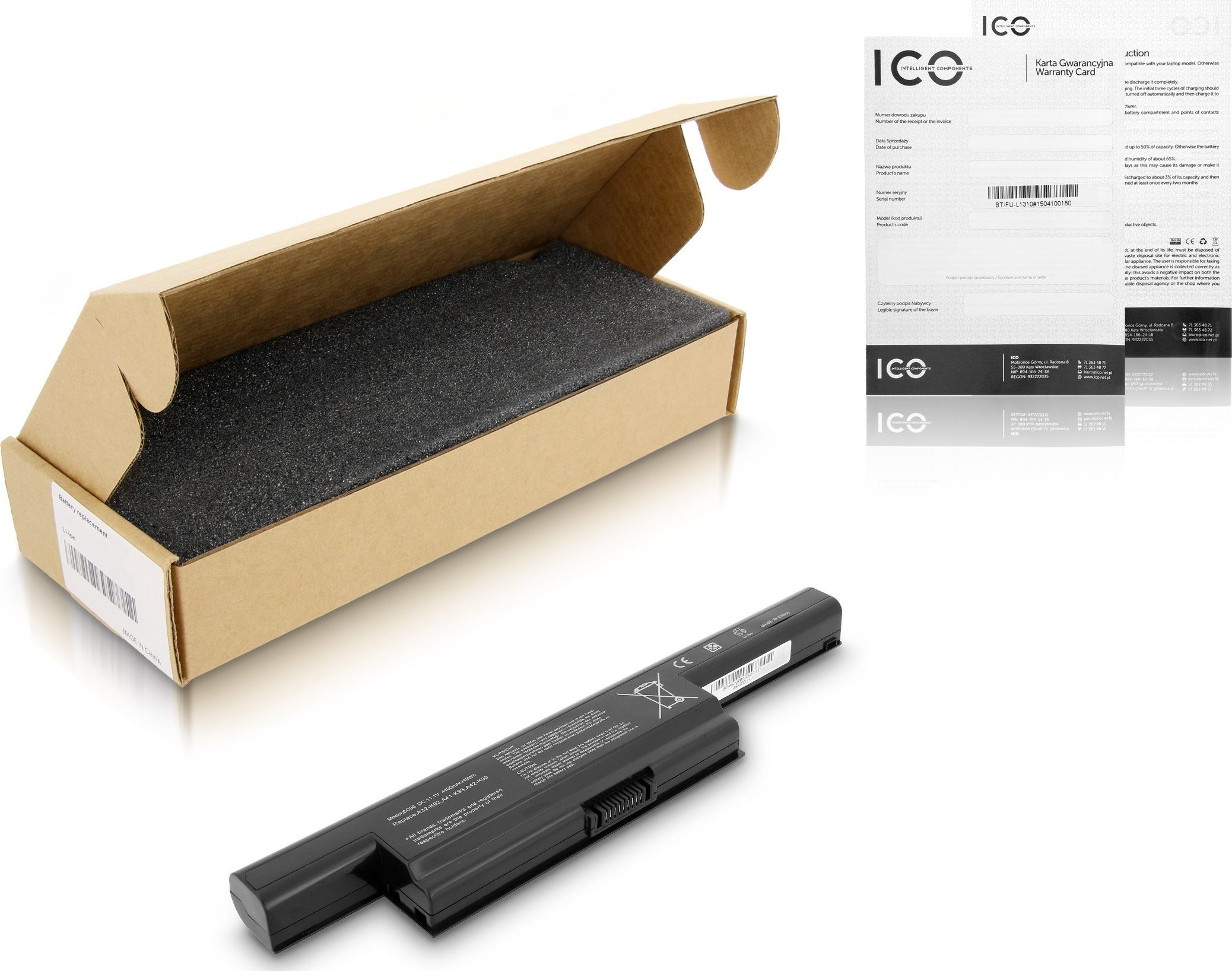 Bateria Movano Bateria A32-K93 A42-K93 do Asus K93 K95