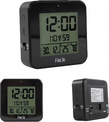 Zegar i stacja pogodowa (czarna) FJ3533 | Bezpieczne zakupy! Szybka wysyłka! oryginalne, zaplombowane pudełko!