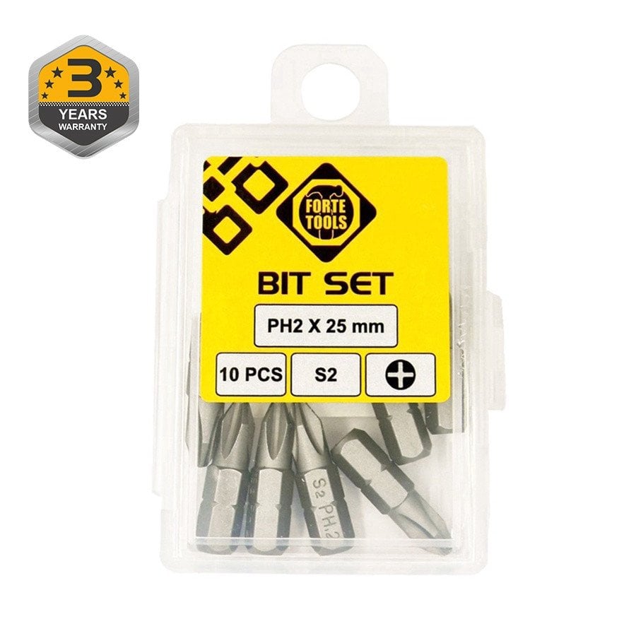 SCREWDRIVER BIT PH2X25MM 10PCS