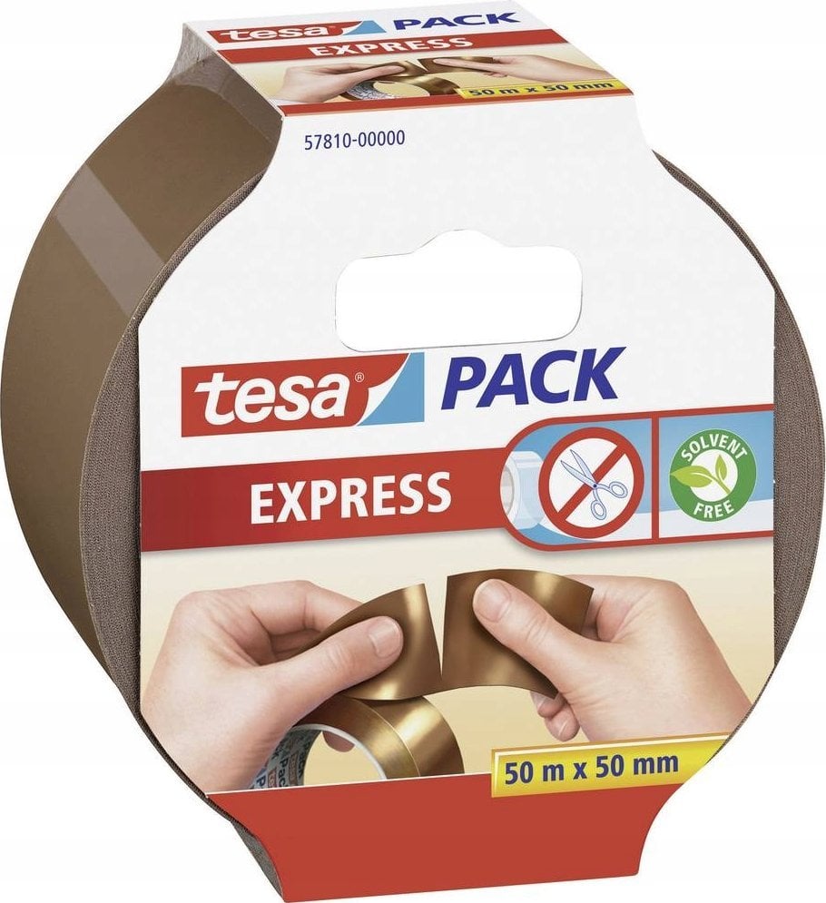 Tesa tesapack Express 50m 50mm brązowy -taśma pakowa-