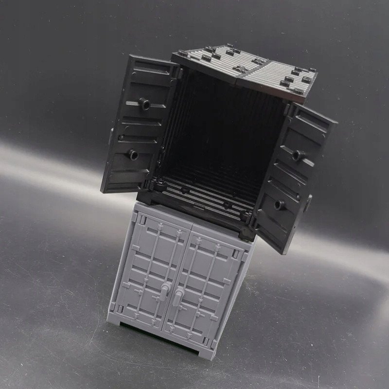 Zestaw Klocków Wojskowych KONTENER Kreatywne Klocki dla Dzieci kolor Szary