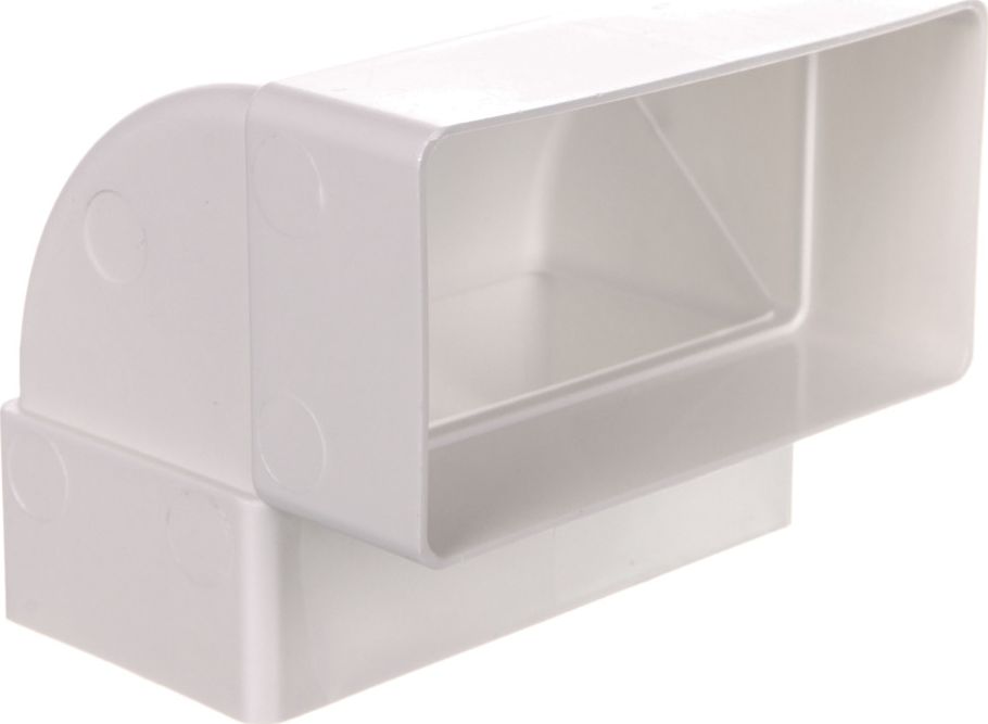 Vents Kolano wentylacyjne pionowe 90 stopni 110x54mm białe WP060 (pakowane woreczek z zawieszką)